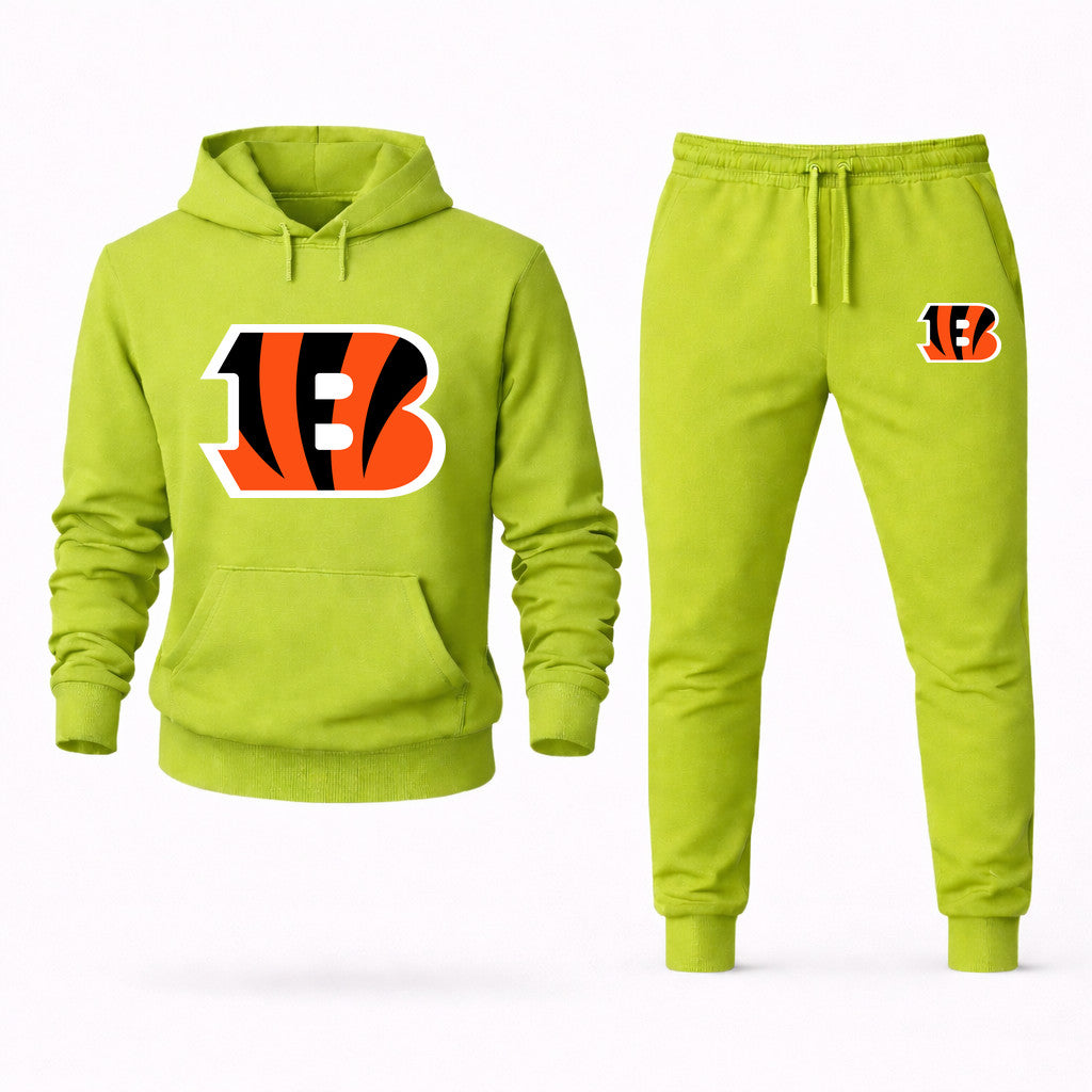 Cincinnati Bengals Hoodie and Joggers Set - Lime Green