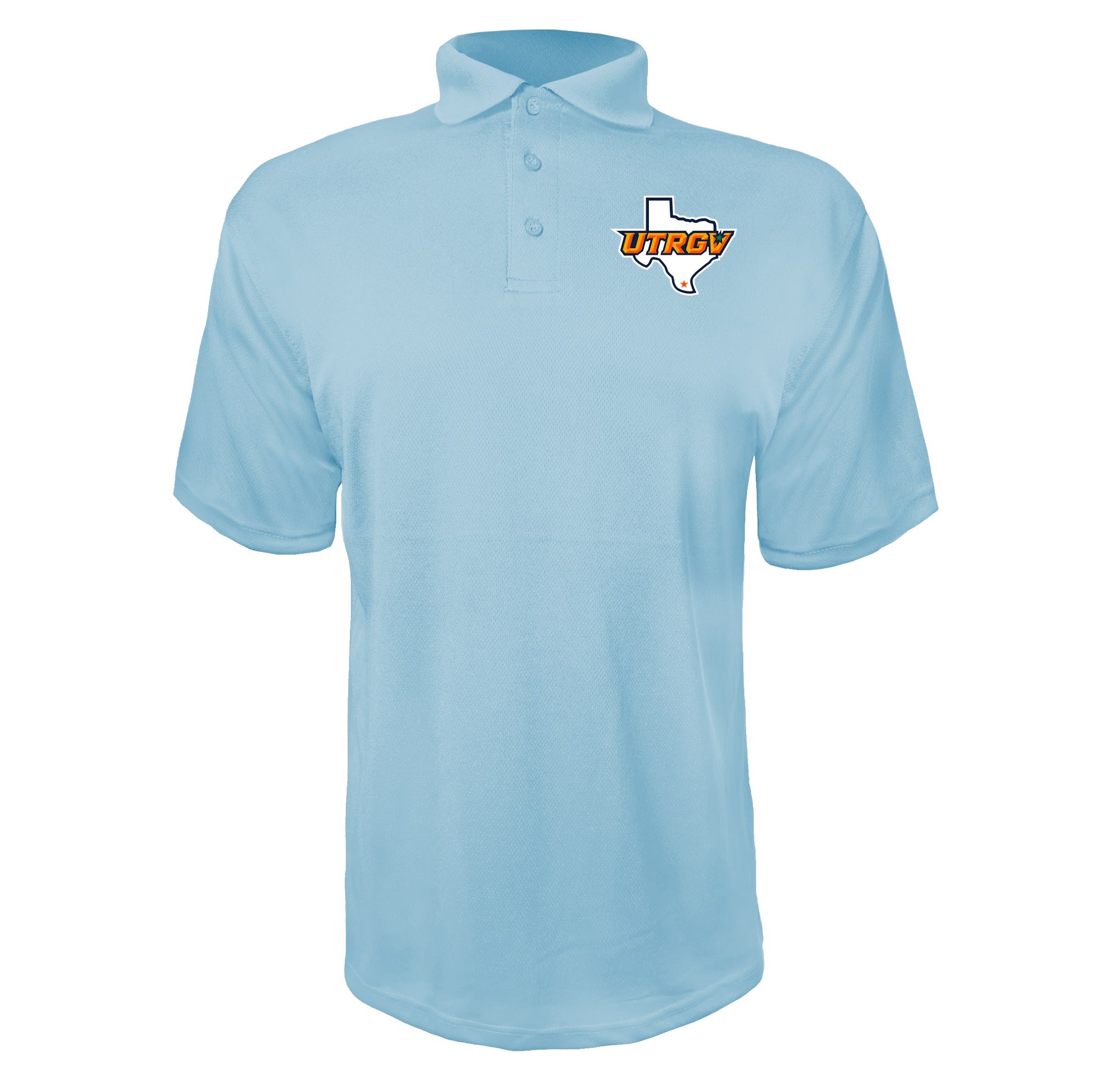 UTRGV Vaqueros Sky Blue polyester polo