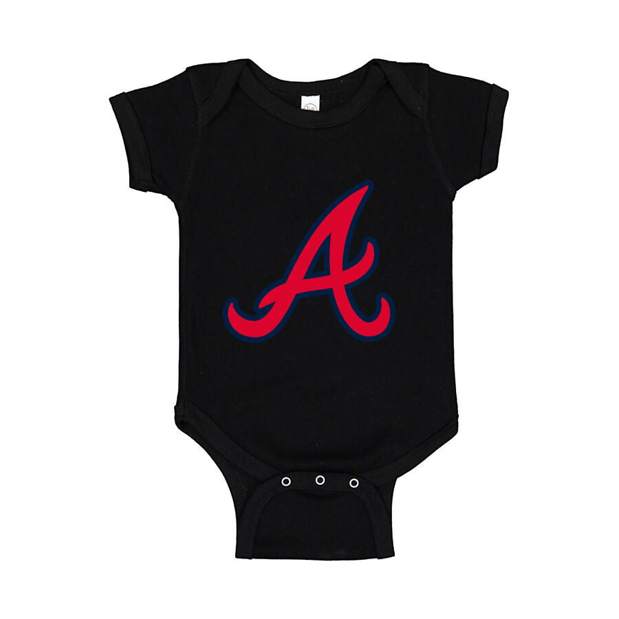 Atlanta Braves Baby Romper Onesie - Black