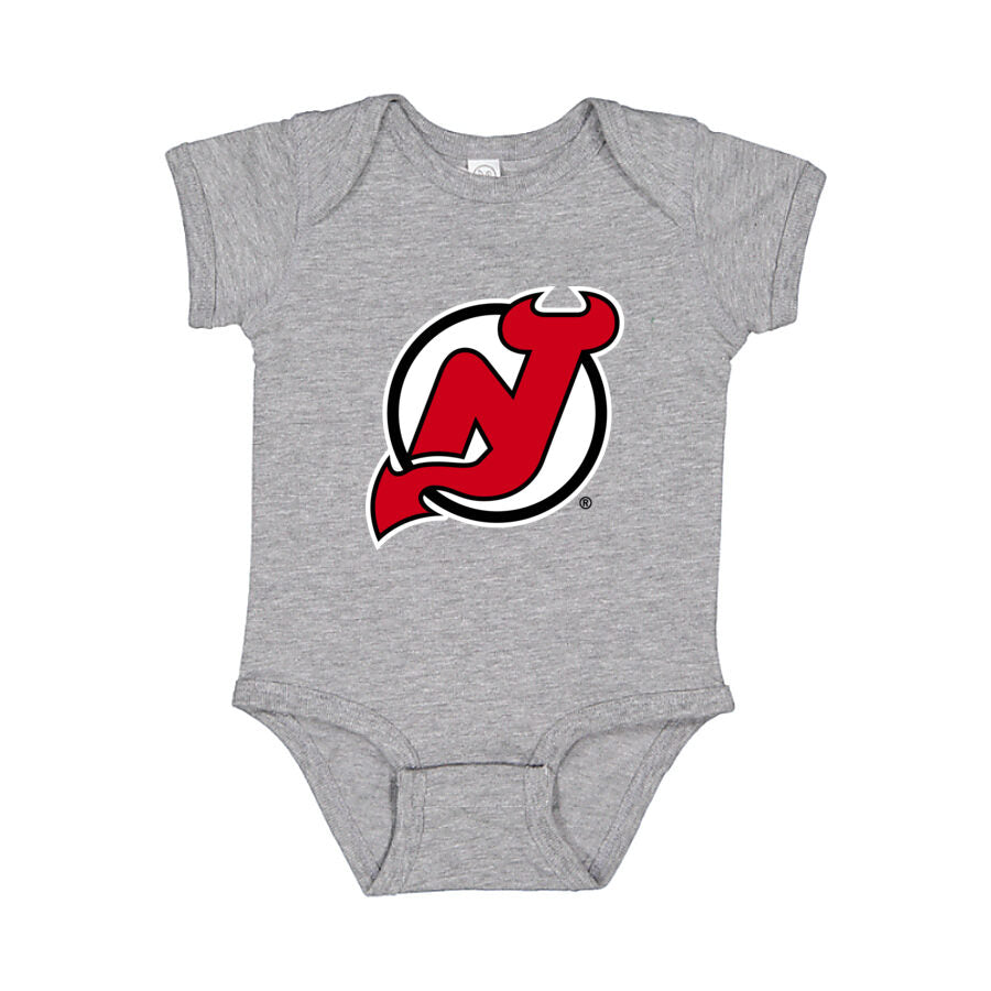 New Jersey Devils Baby Romper Onesie - Gray