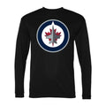 Men's Winnipeg Jets Polyester Long Sleeve T-Shirt - Black