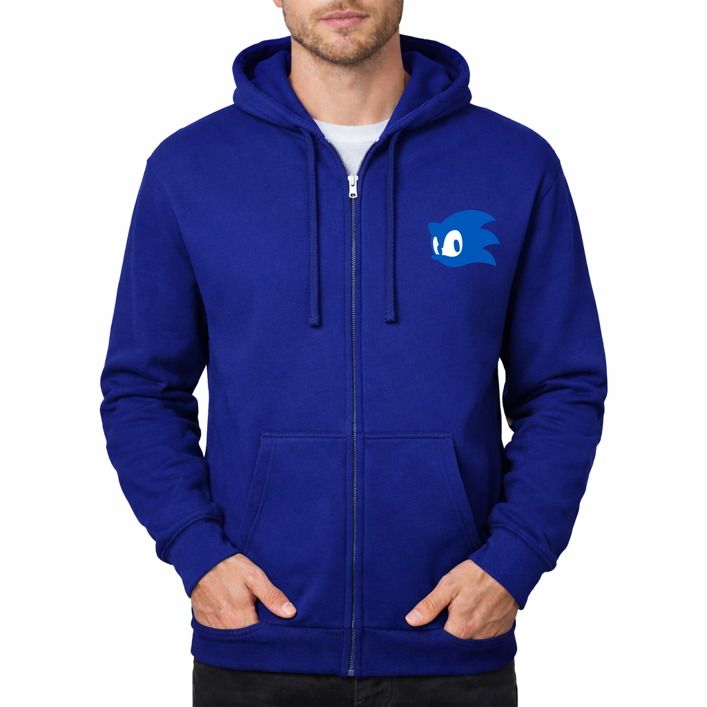 Sonic Zipper Hoodie - Royal Blue