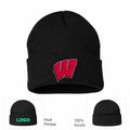Wisconsin Badgers Black Beanie Hat