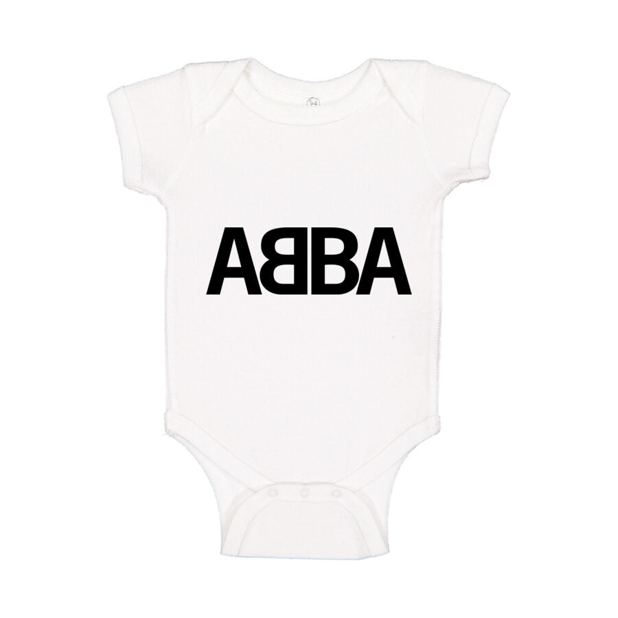 ABBA Baby Romper Onesie - White