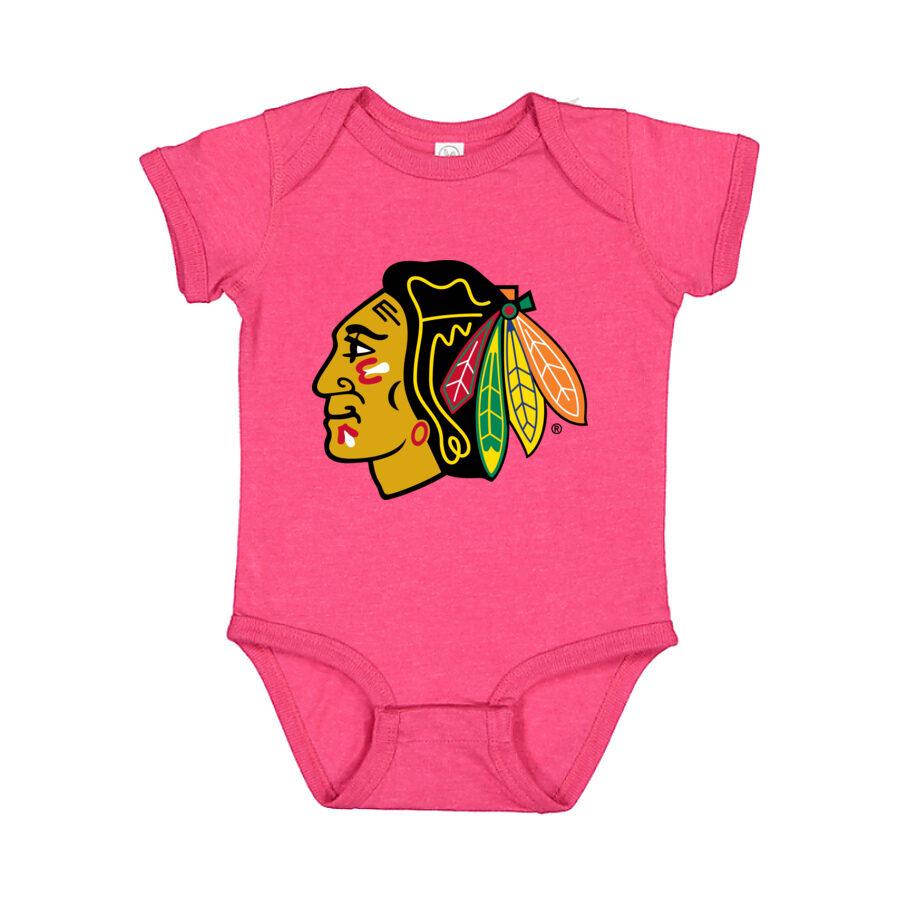 Chicago Blackhawks Baby Romper Onesie - Pink