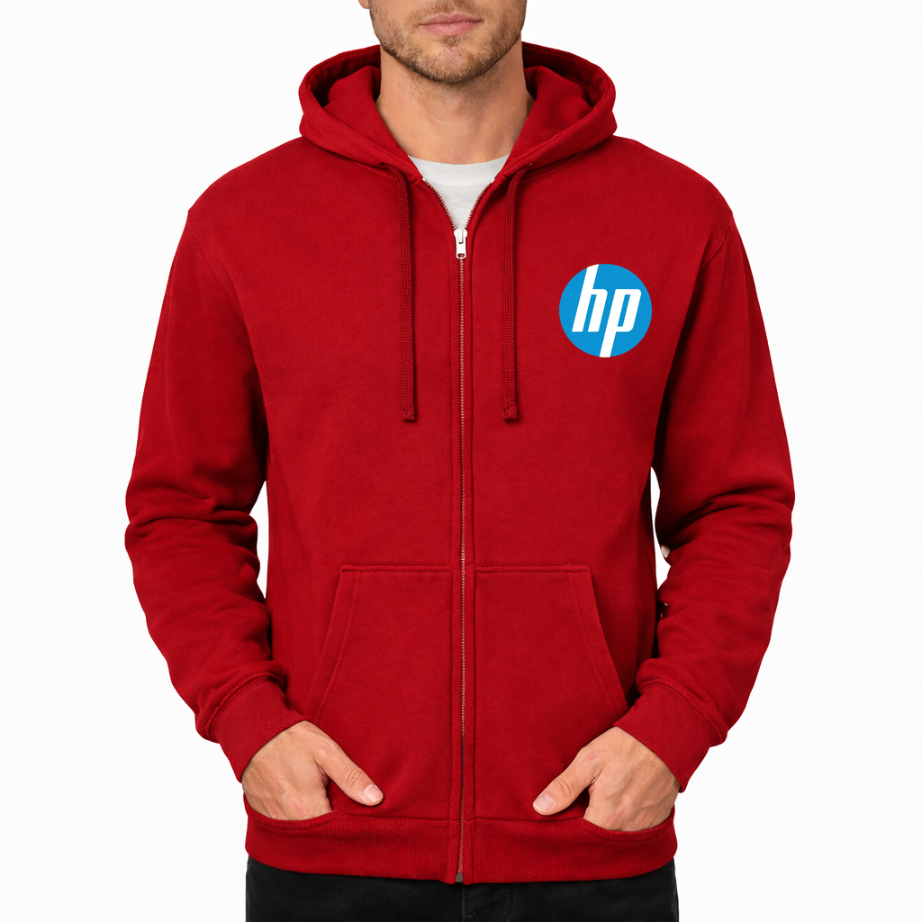 hp free Zipper Hoodie - Red