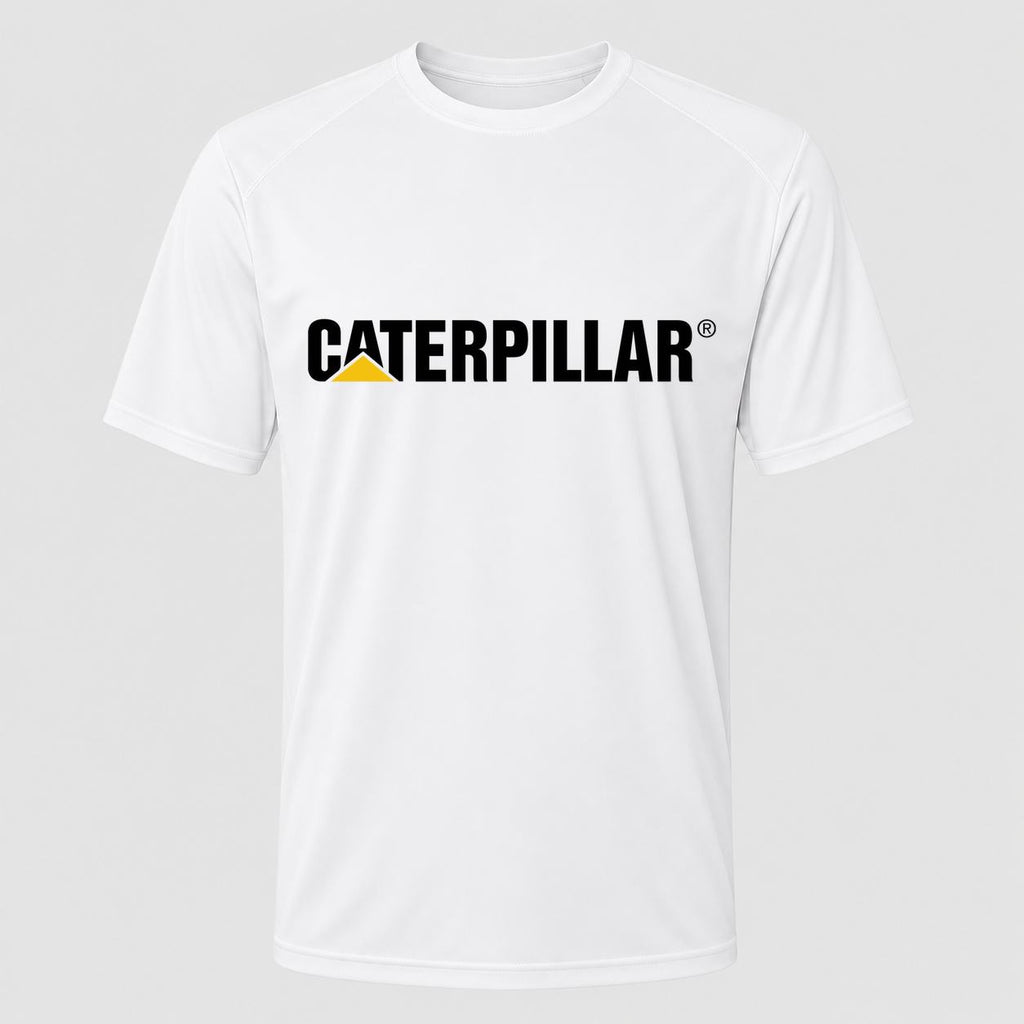 Men's Caterpillar Black Performance T-Shirt - White