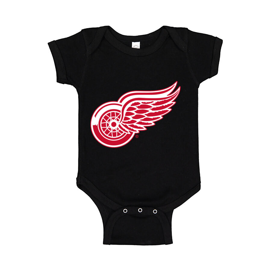 Detroit Red Wings Baby Romper Onesie - Black