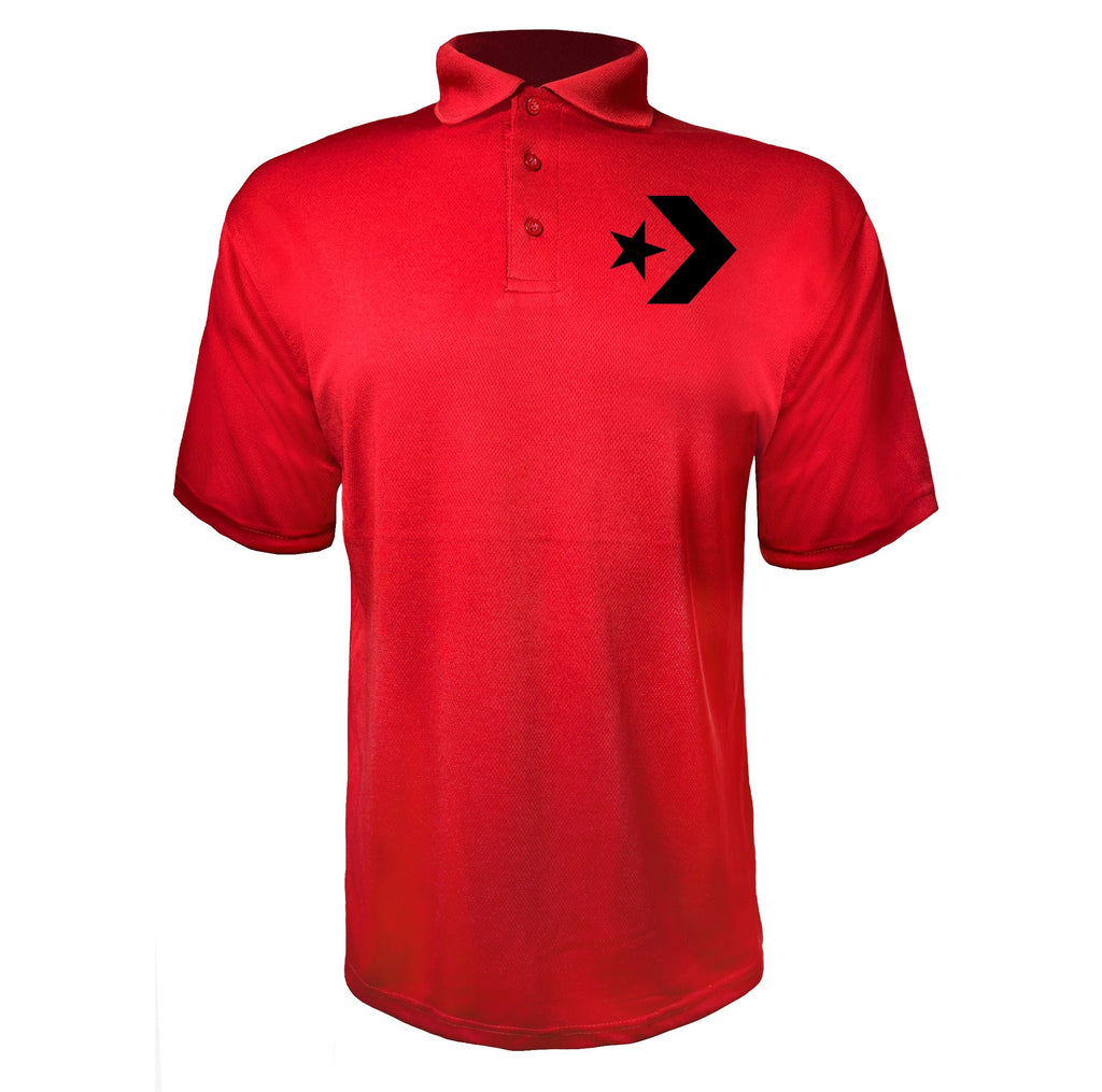 Converse men's polyester polo in Red