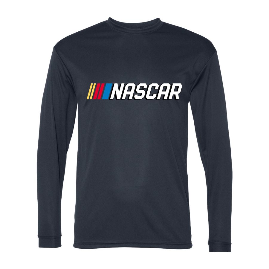Men's nascar Polyester Long Sleeve T-Shirt - Navy
