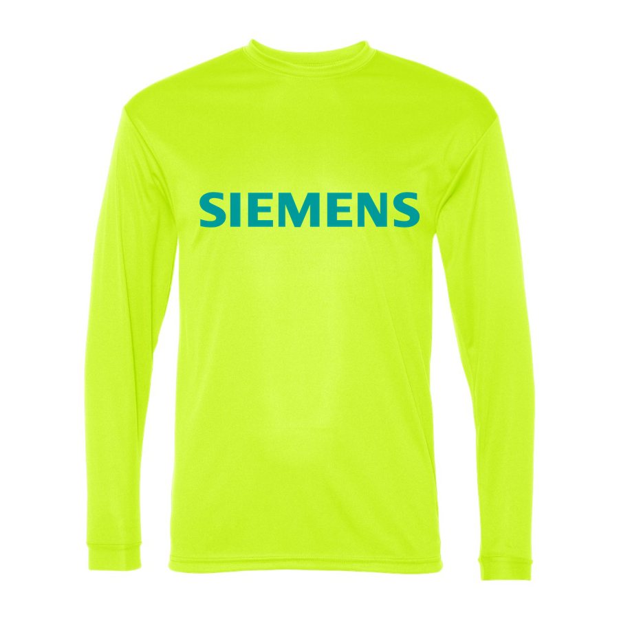 Men's Siemens Polyester Long Sleeve T-Shirt - Safety Yellow
