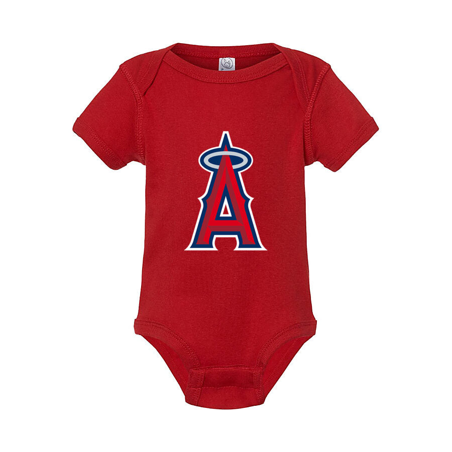 Los Angeles Angels Baby Romper Onesie - Red