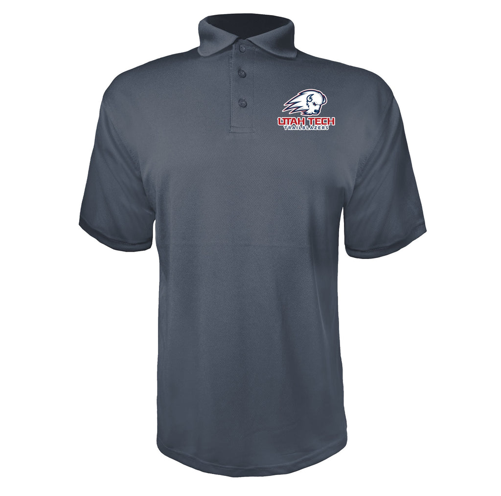 Utah Tech Trailblazers Charcoal polyester polo