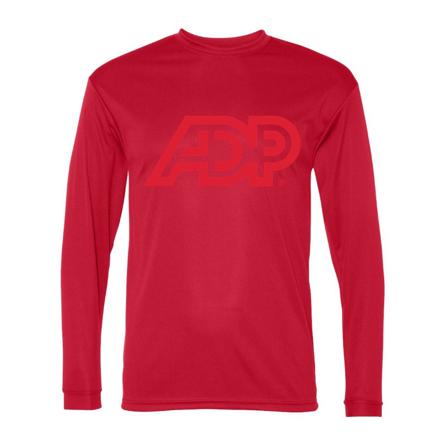 Men's ADP Polyester Long Sleeve T-Shirt - Red