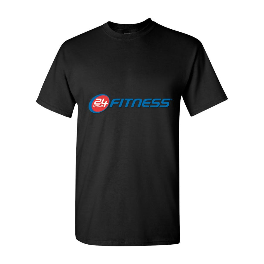 Men's 24 Hour Fitness logo Cotton T-Shirt - Black