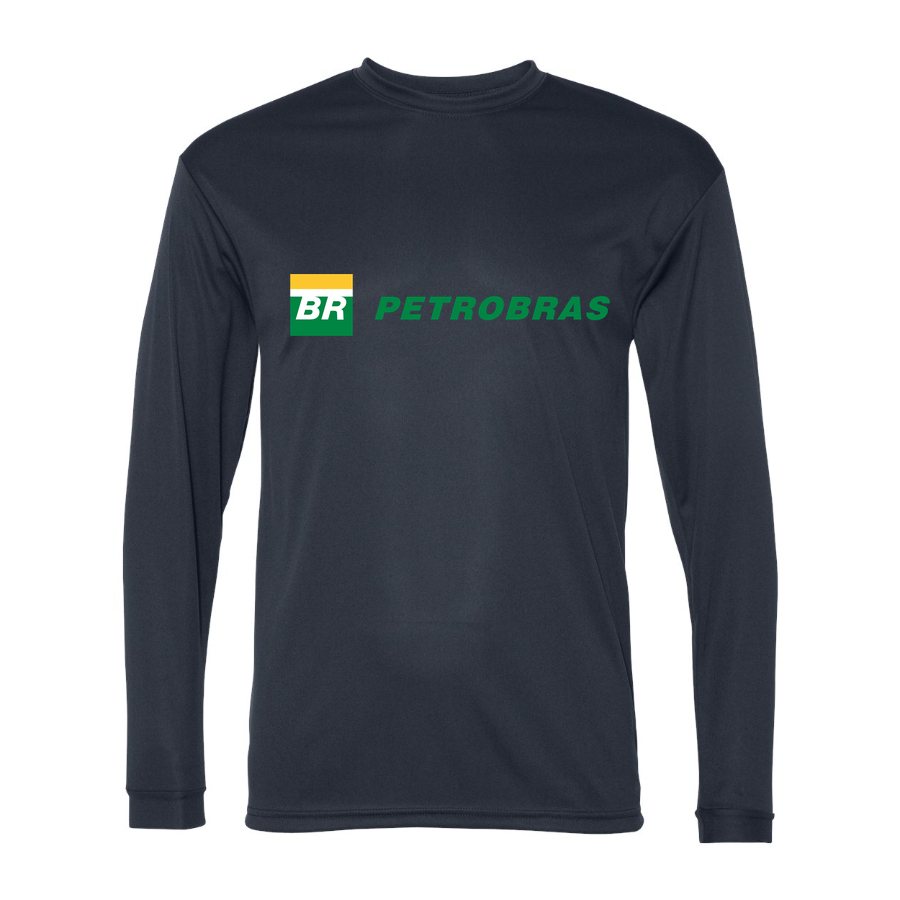 Men's Petrobras Polyester Long Sleeve T-Shirt - Navy