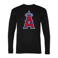 Men's Los Angeles Angels Polyester Long Sleeve T-Shirt - Black