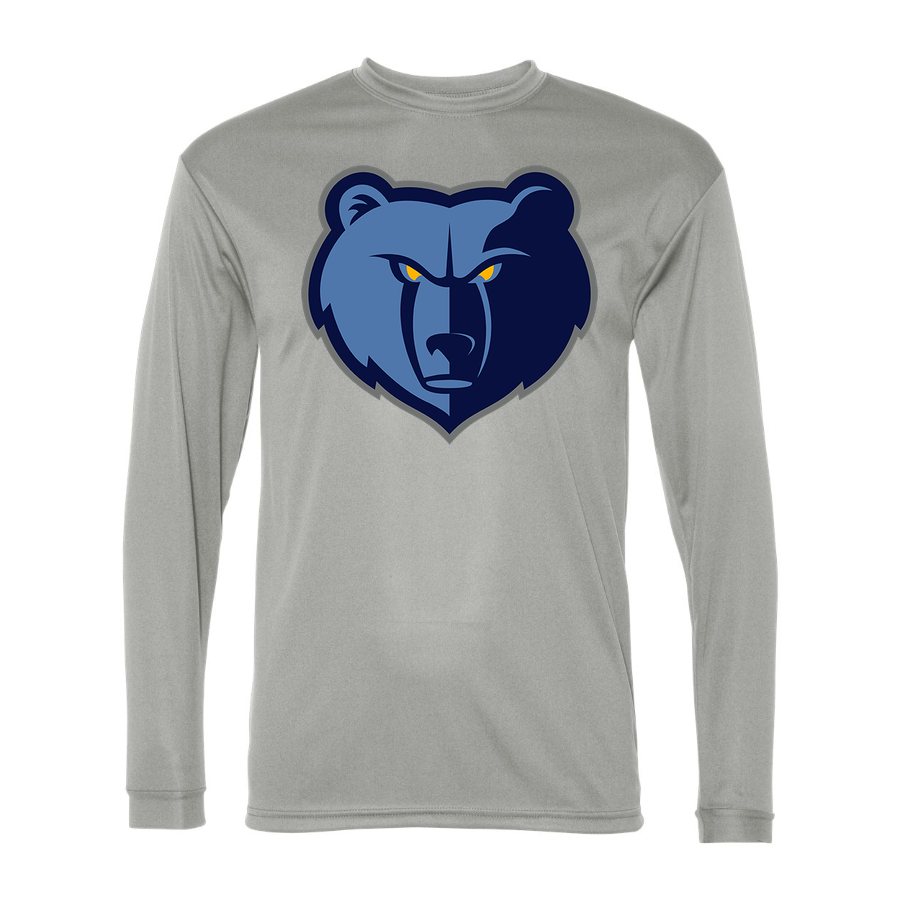 Men's Memphis Grizzlies Polyester Long Sleeve T-Shirt - Silver
