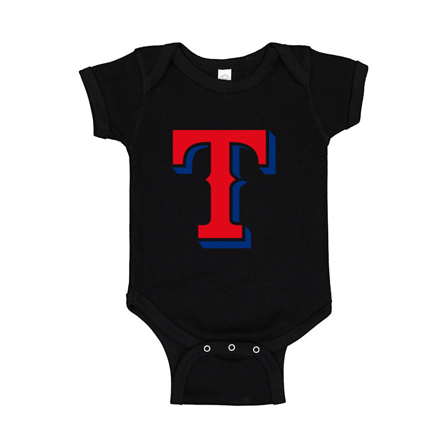 Texas Rangers Baby Romper Onesie - Black