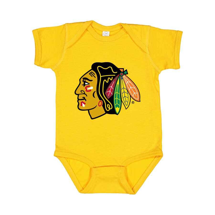 Chicago Blackhawks Baby Romper Onesie - Yellow
