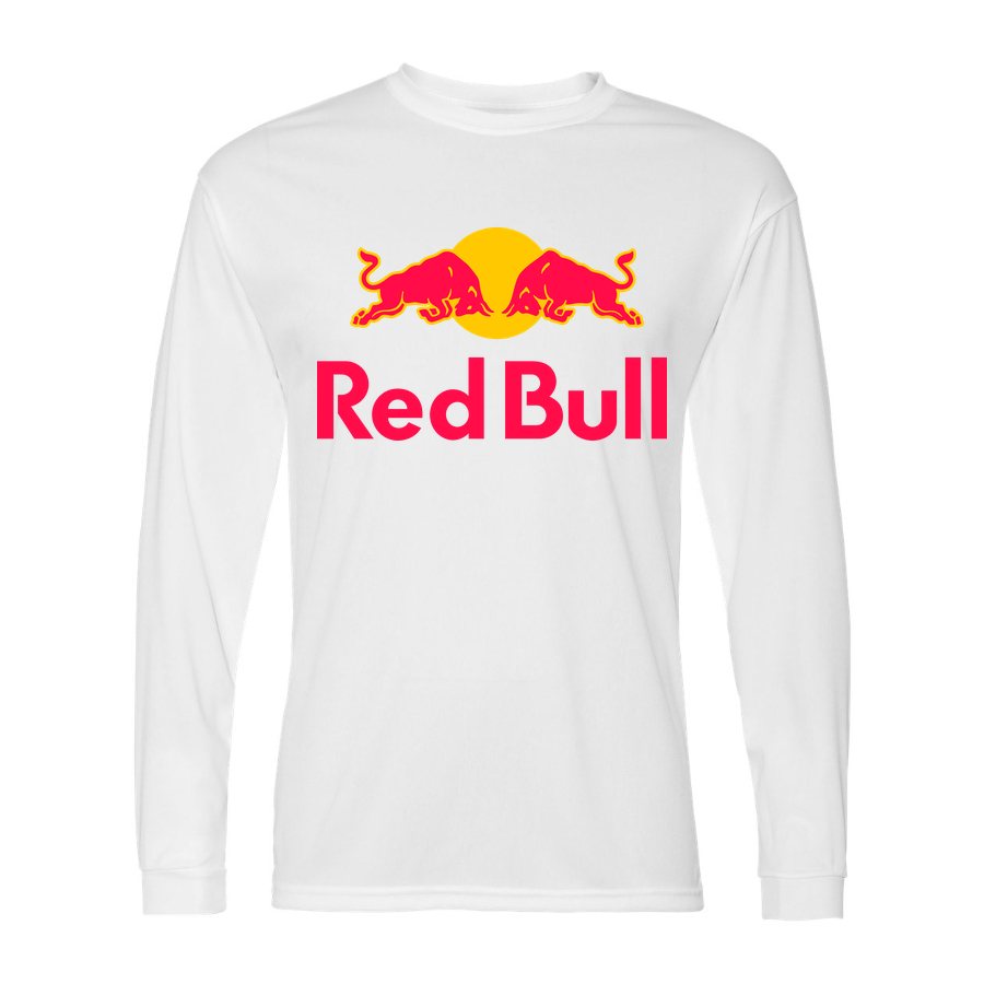 Men's Red Bull Polyester Long Sleeve T-Shirt - White