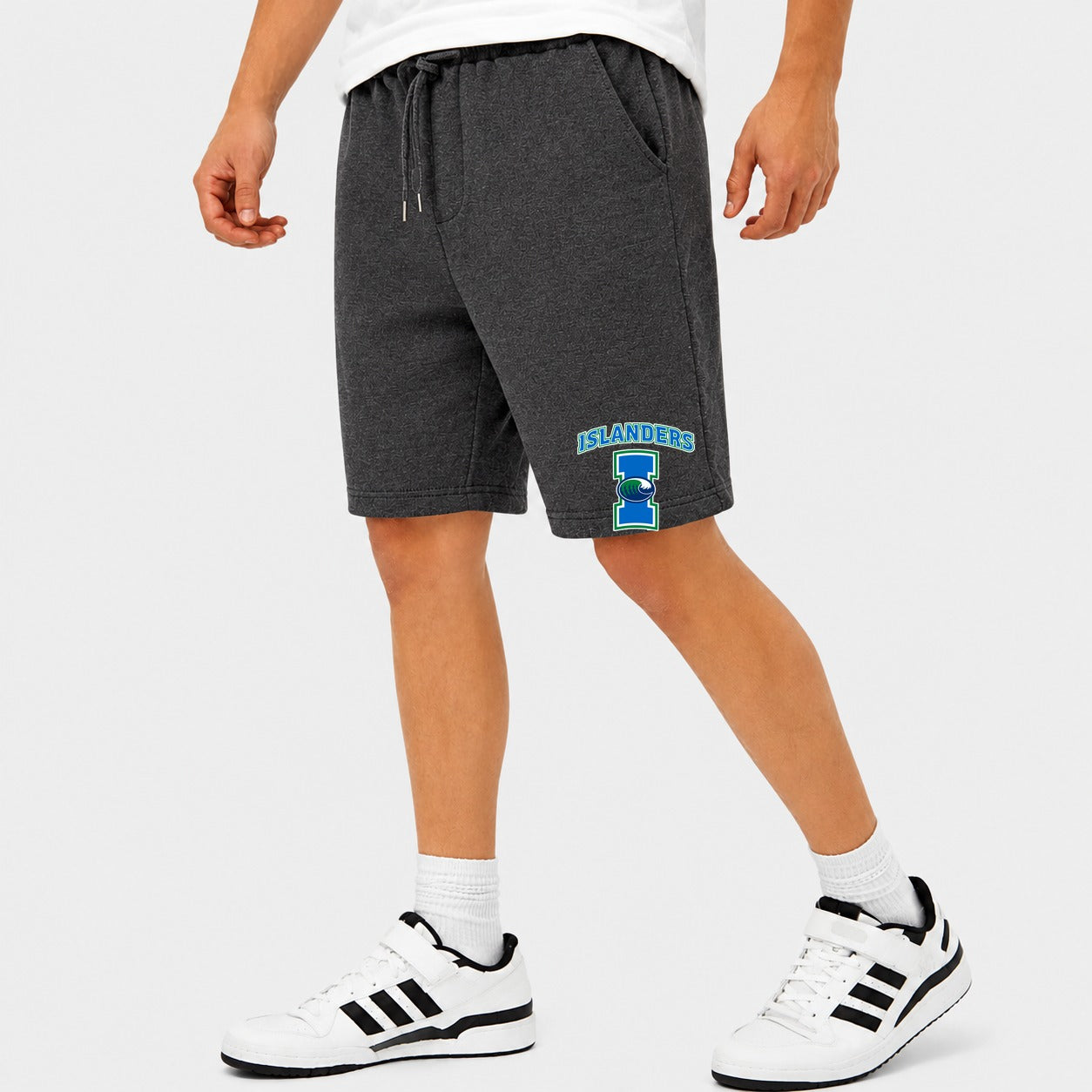 Men's Texas AM CC Islanders Logo Cotton Shorts - Charcoal