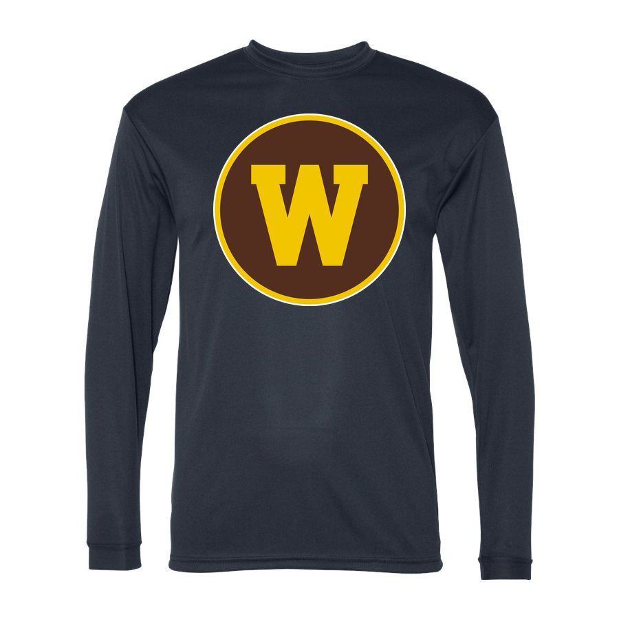 Men's Western Michigan Broncos Polyester Long Sleeve T-Shirt - Navy