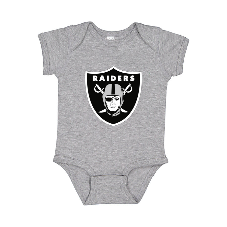 Las Vegas Raiders Baby Romper Onesie - Gray