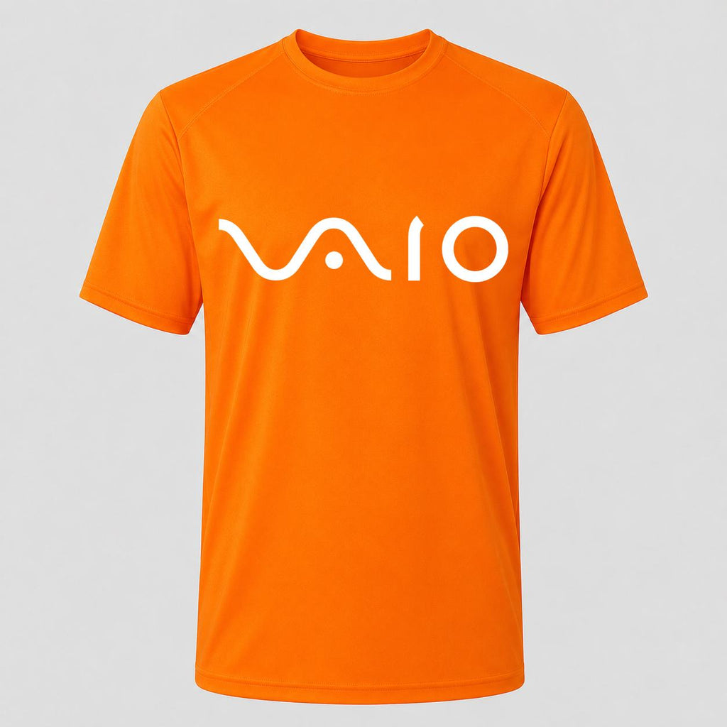 Men's Sony VAIO White Performance T-Shirt - Orange