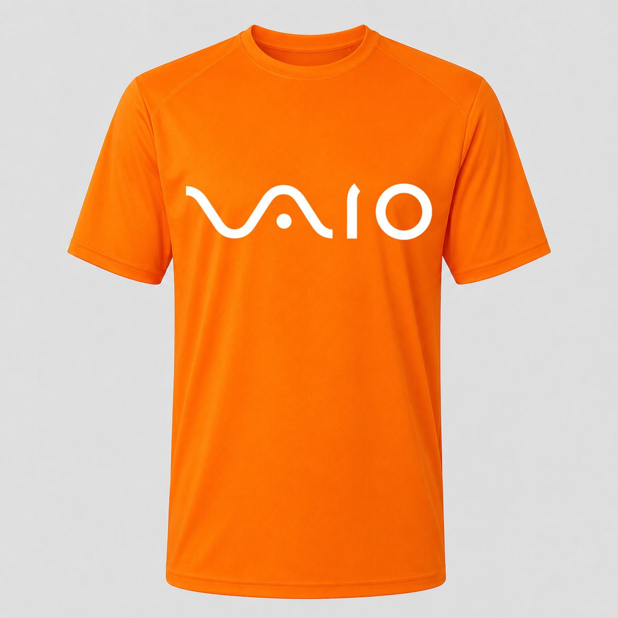 Men's Sony VAIO White Performance T-Shirt - Orange