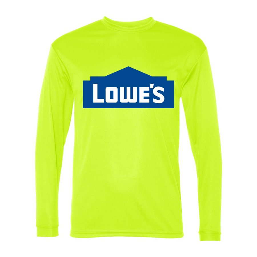 Men's Lowes Polyester Long Sleeve T-Shirt - Safety Yellow