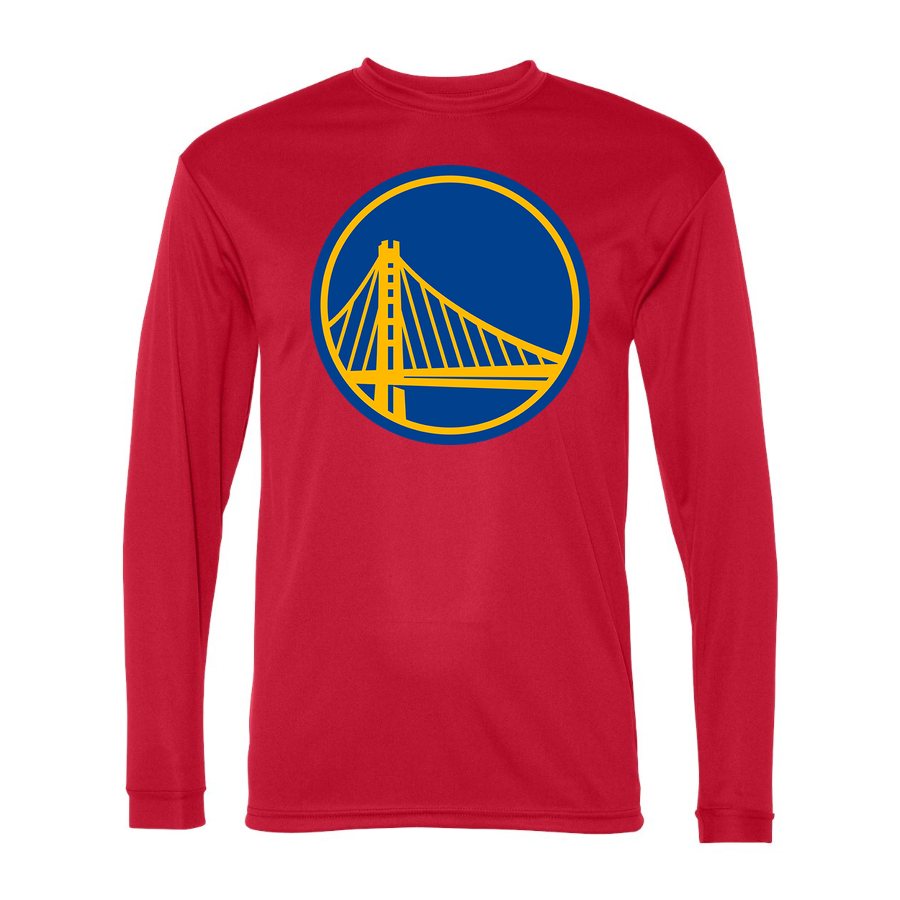 Men's Golden State Warriors Polyester Long Sleeve T-Shirt - Red