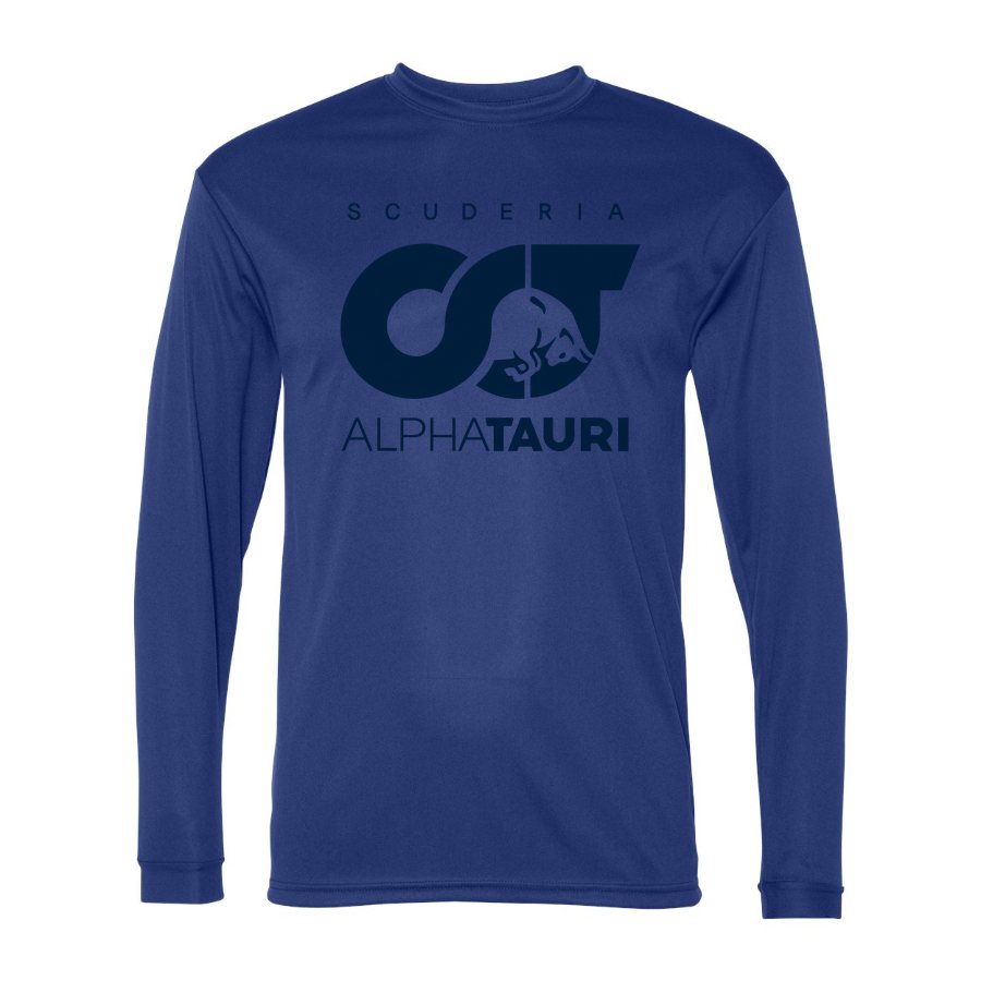 Men's Scuderia AlphaTauri Polyester Long Sleeve T-Shirt - Royal Blue