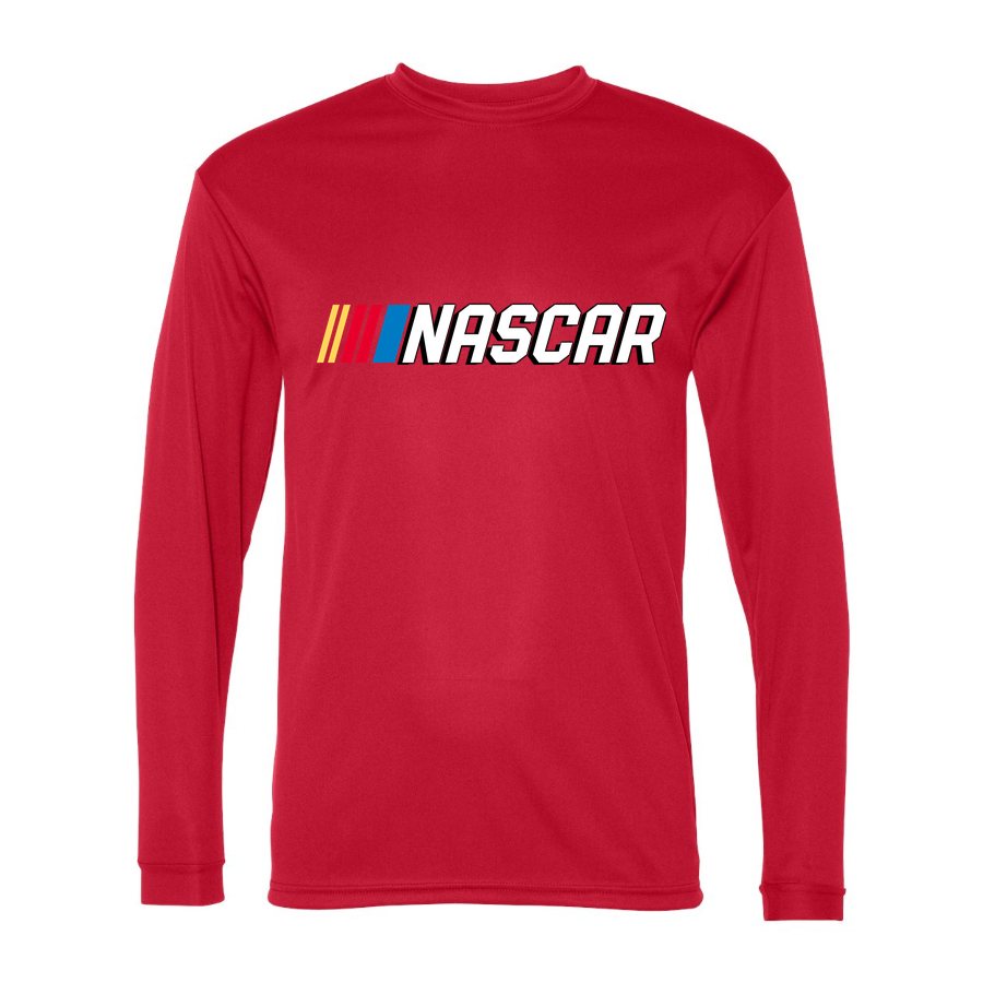 Men's nascar Polyester Long Sleeve T-Shirt - Red