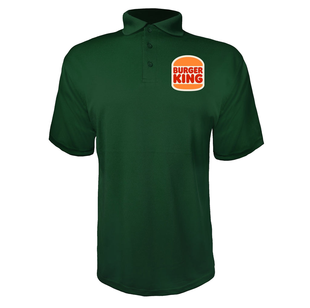 Burger King men's polyester polo in Green