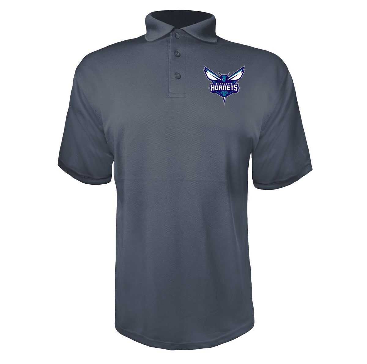 Charlotte Hornets Charcoal polyester polo