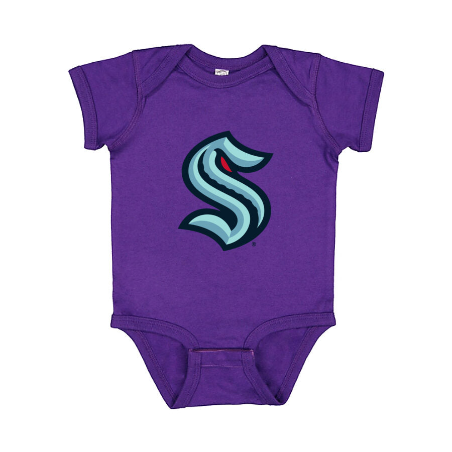 Seattle Kraken Baby Romper Onesie - Purple