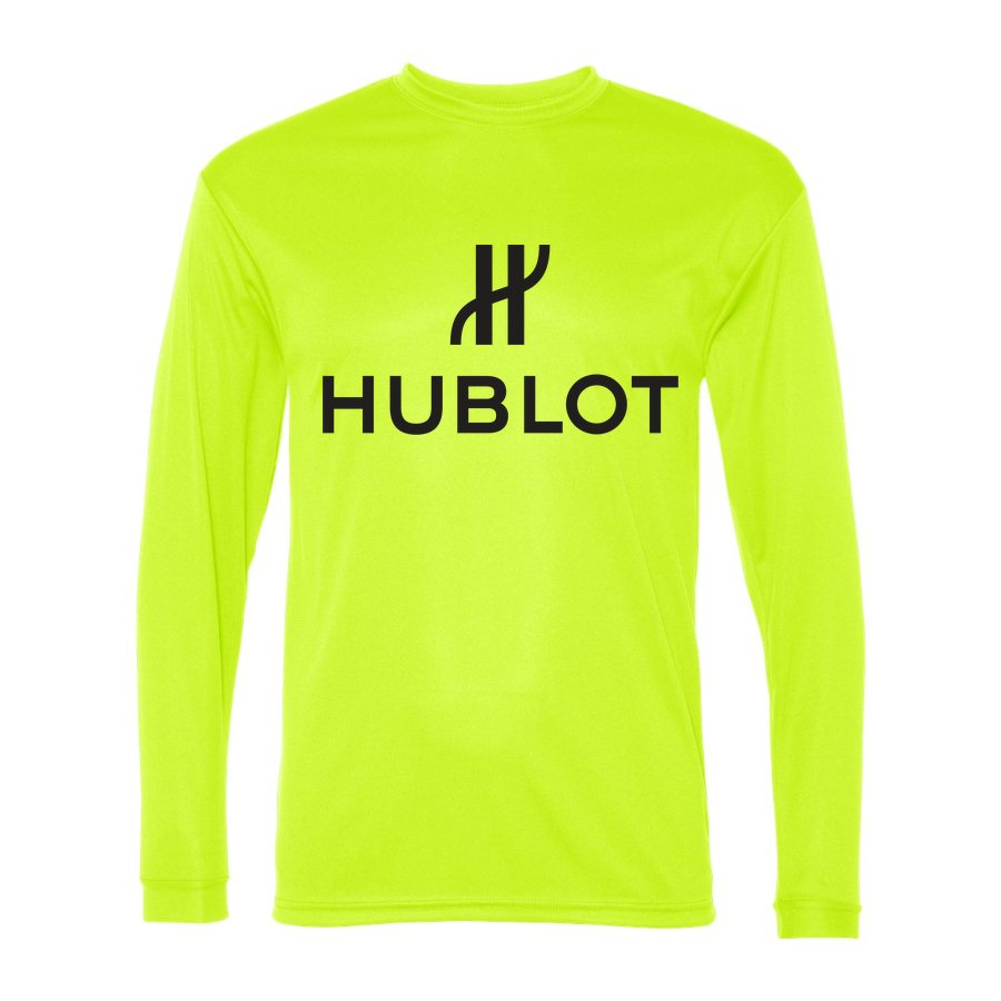 Men's Hublot Polyester Long Sleeve T-Shirt - Safety Yellow