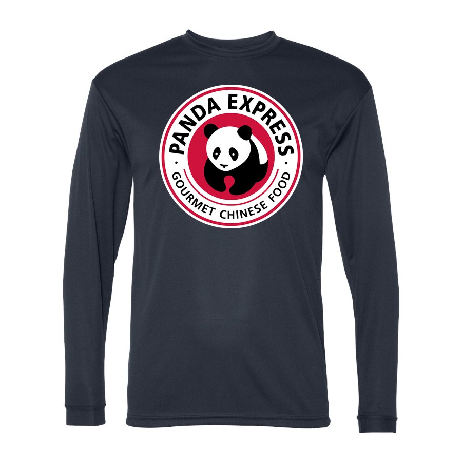 Men's Panda Express Polyester Long Sleeve T-Shirt - Navy