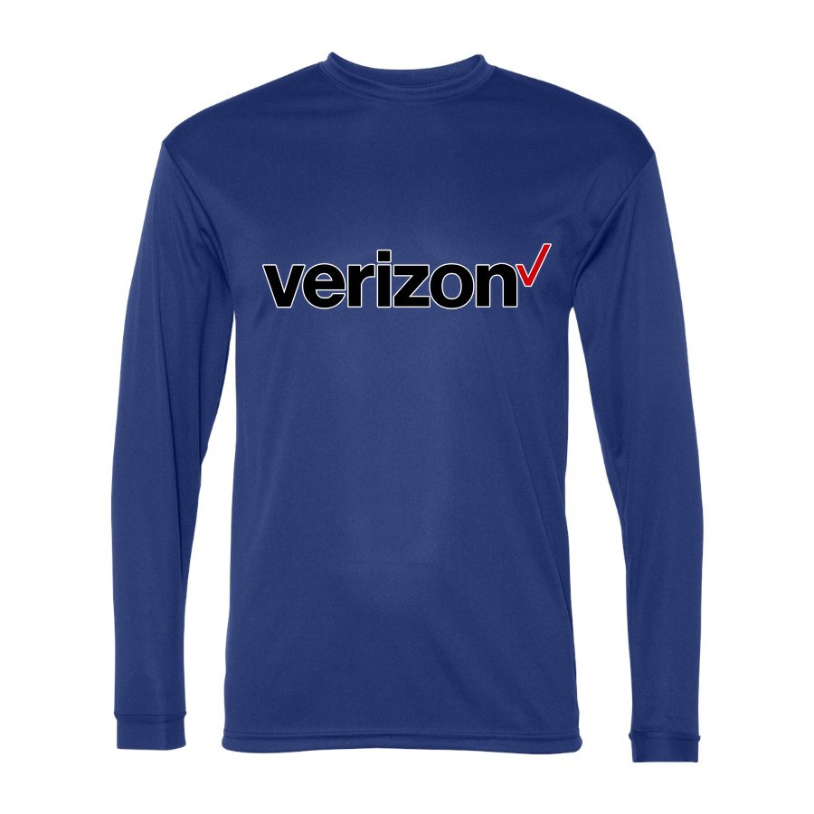 Men's Verizon Polyester Long Sleeve T-Shirt - Royal Blue