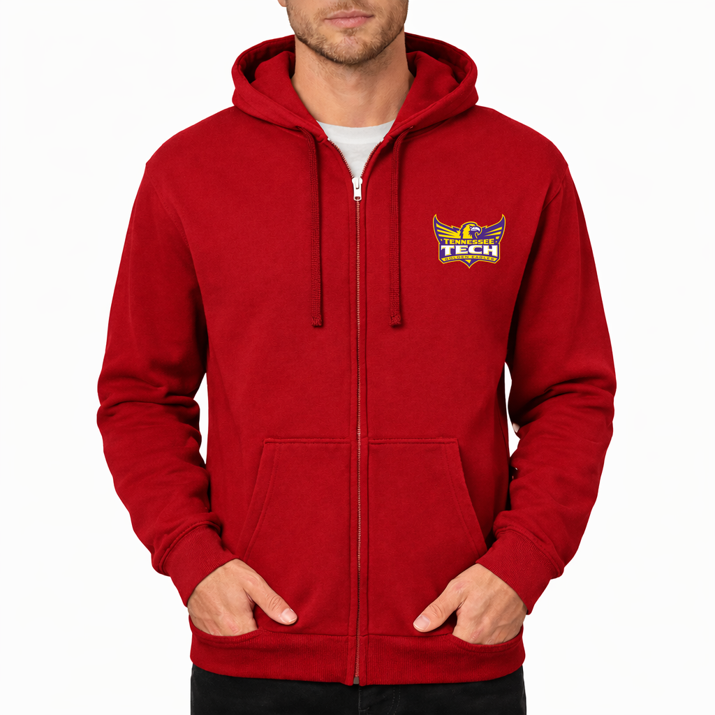 Men's Tennessee Tech Golden Eagles Zipper Hoodie - Red