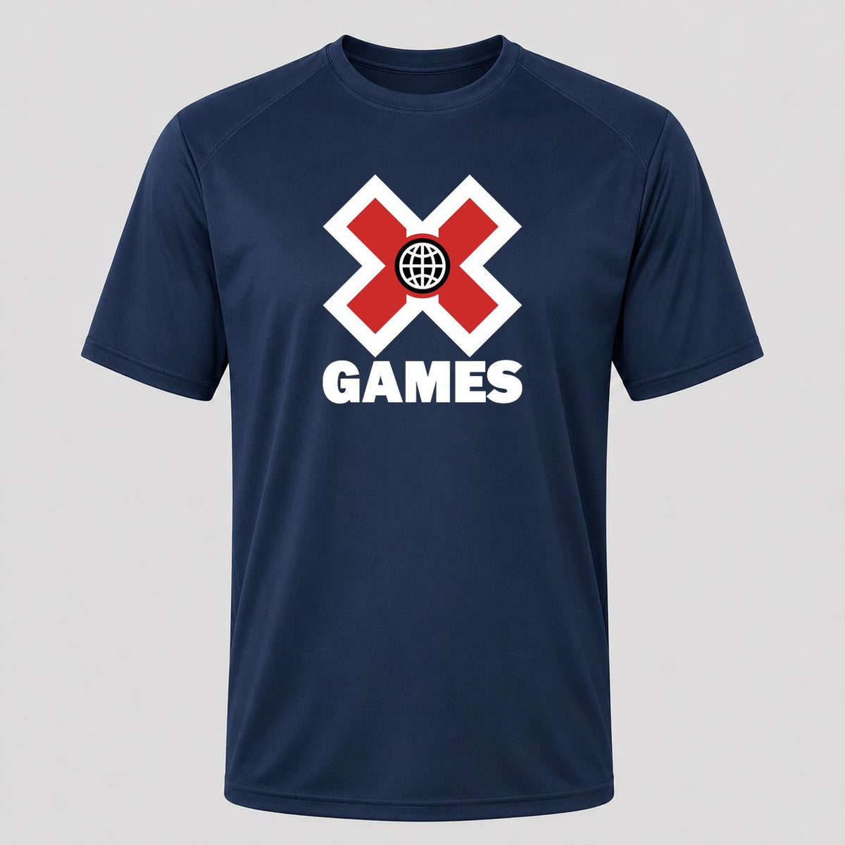 Men's X Games White Performance T-Shirt - Navy