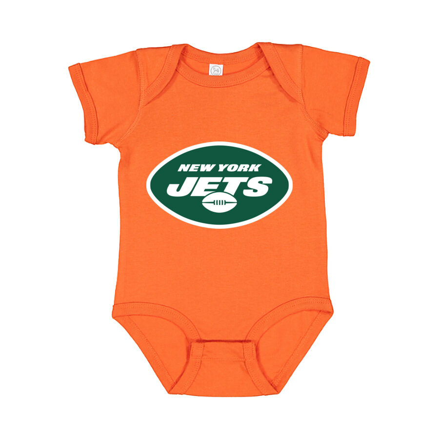 New York Jets Baby Romper Onesie - Orange