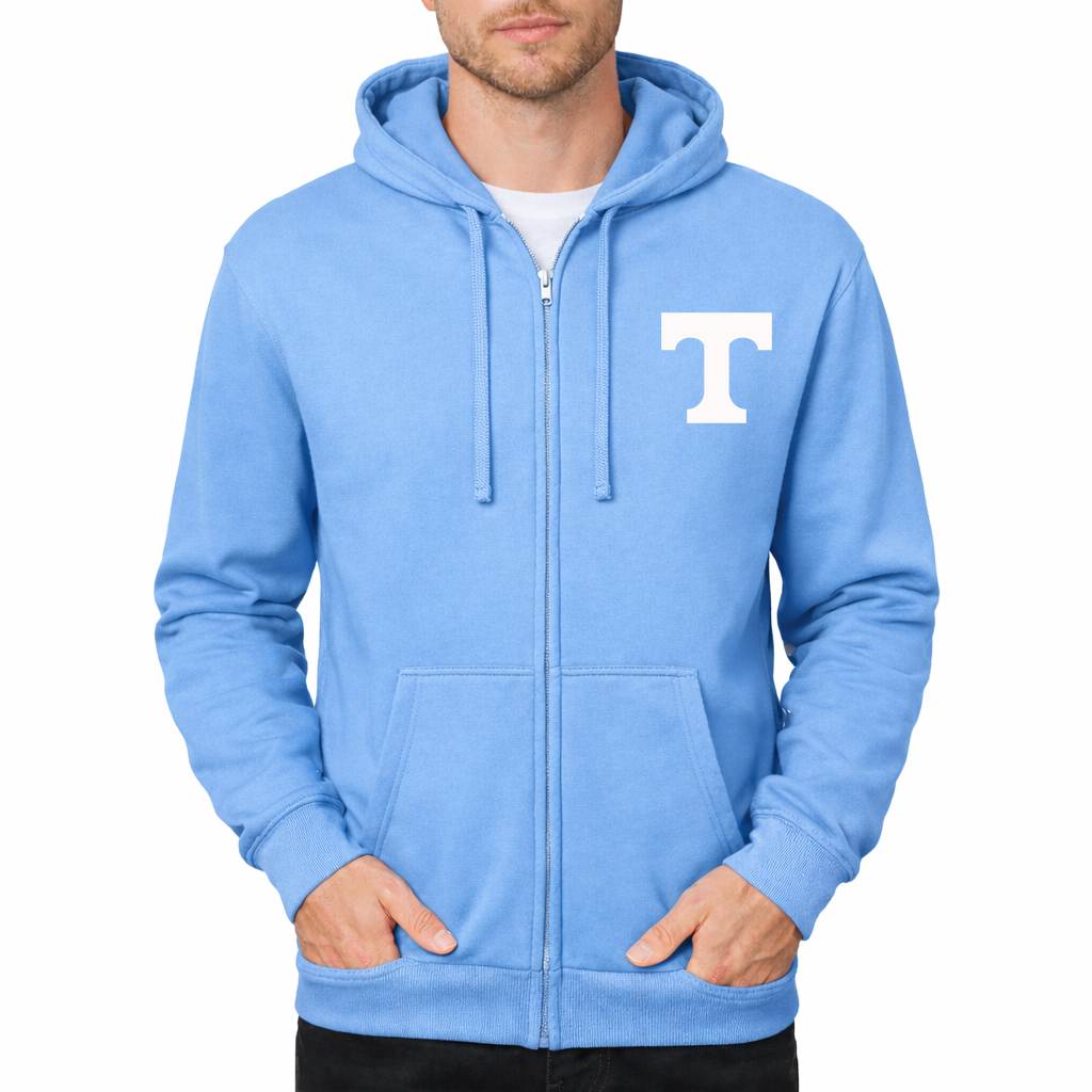 Men's Tennessee Volunteers Logo2 Zipper Hoodie - Sky Blue
