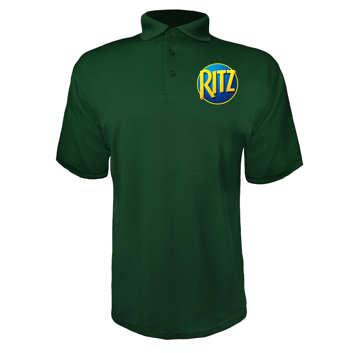 Ritz Mondelez men's polyester polo in Green