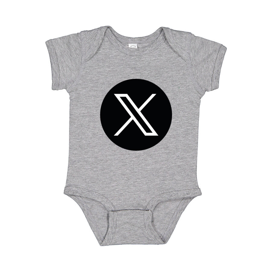 X Twitter Baby Romper Onesie - Gray