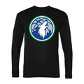 Men's Minnesota Timberwolves Polyester Long Sleeve T-Shirt - Black