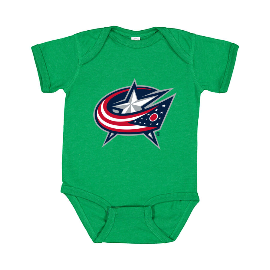 Columbus Blue Jackets Baby Romper Onesie - Green