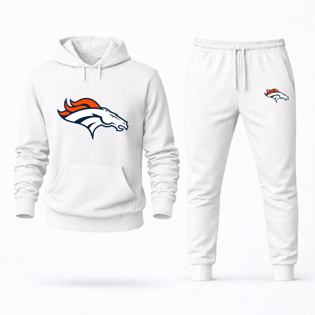 Denver Broncos Hoodie and Joggers Set - White