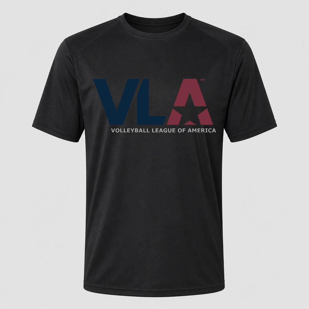 Men's American Volleyball League Performance T-Shirt - Black